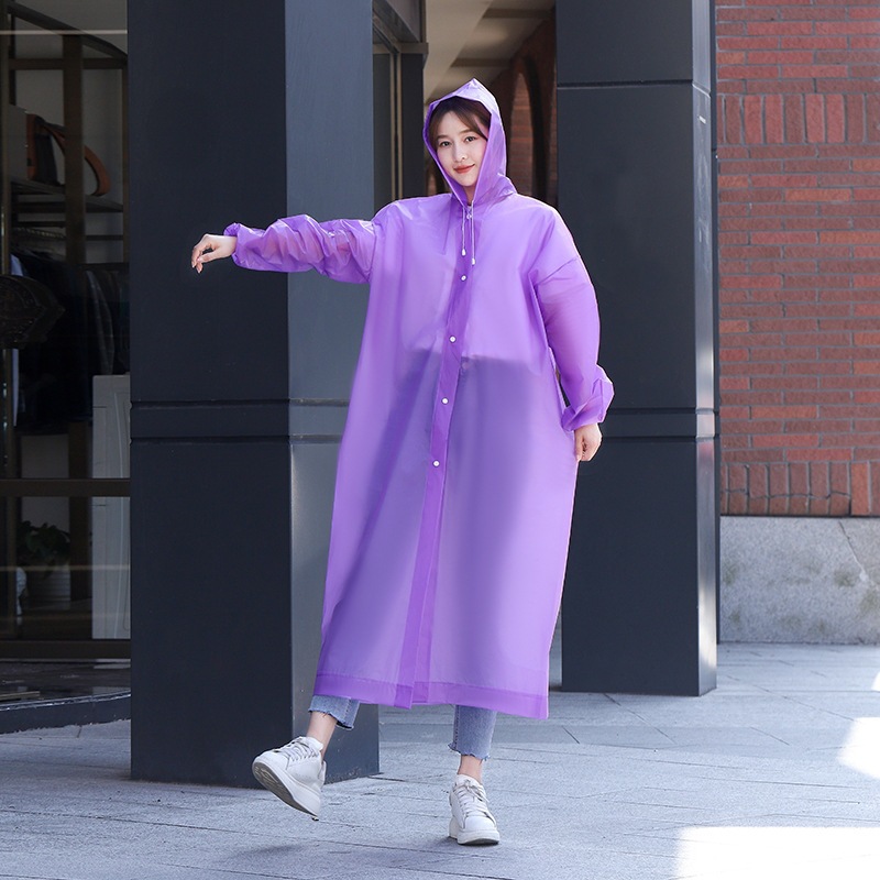 Impermeable no desechable EVA, estudiante de trekking para adultos, rafting ligero, viaje al aire libre, poncho portátil de una pieza