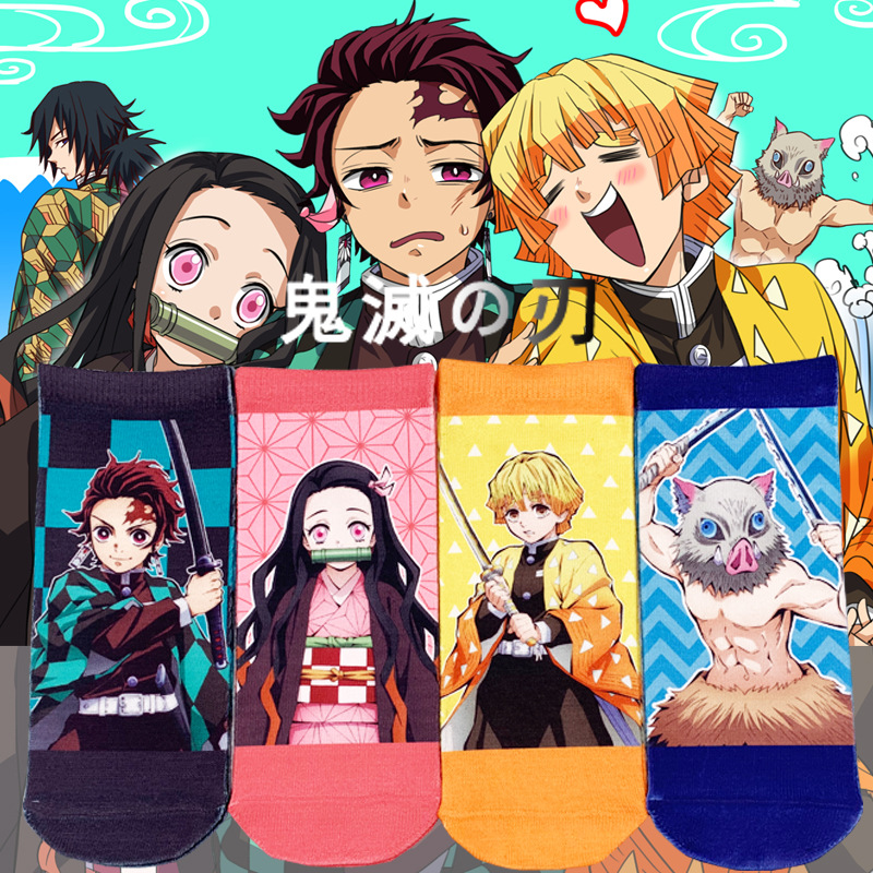 Socks women's summer Japanese anime Ghost Blade socks cartoon parent-child printed socks factory direct supply