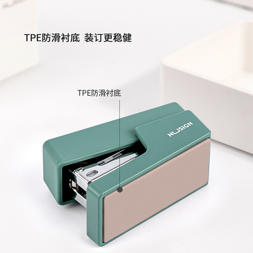 Deli News NS083 stapler set green pink white mini stapler small portable stapler