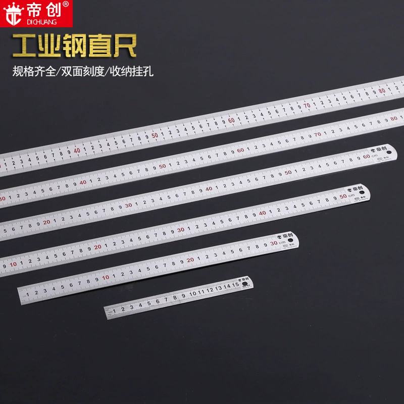 Линейка марки Dichuang, 60х50 см, стальная линейка 1m из стали, утолщенная и уширенная, с измерительной линейкой 300 мм, инструмент для измерений