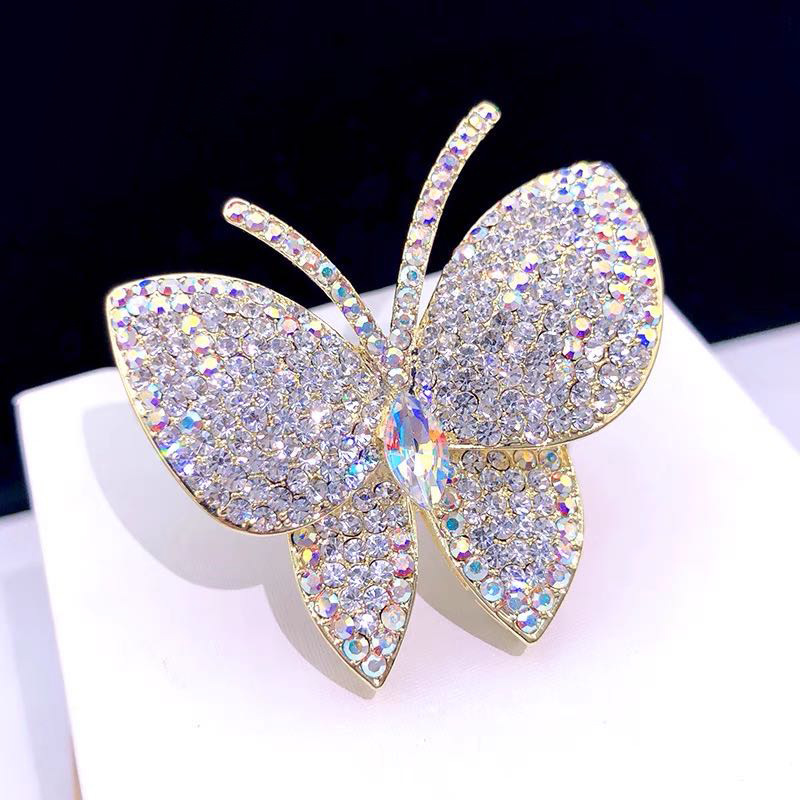 Classic Style Butterfly Alloy Rhinestone Women's Brooches display picture 3
