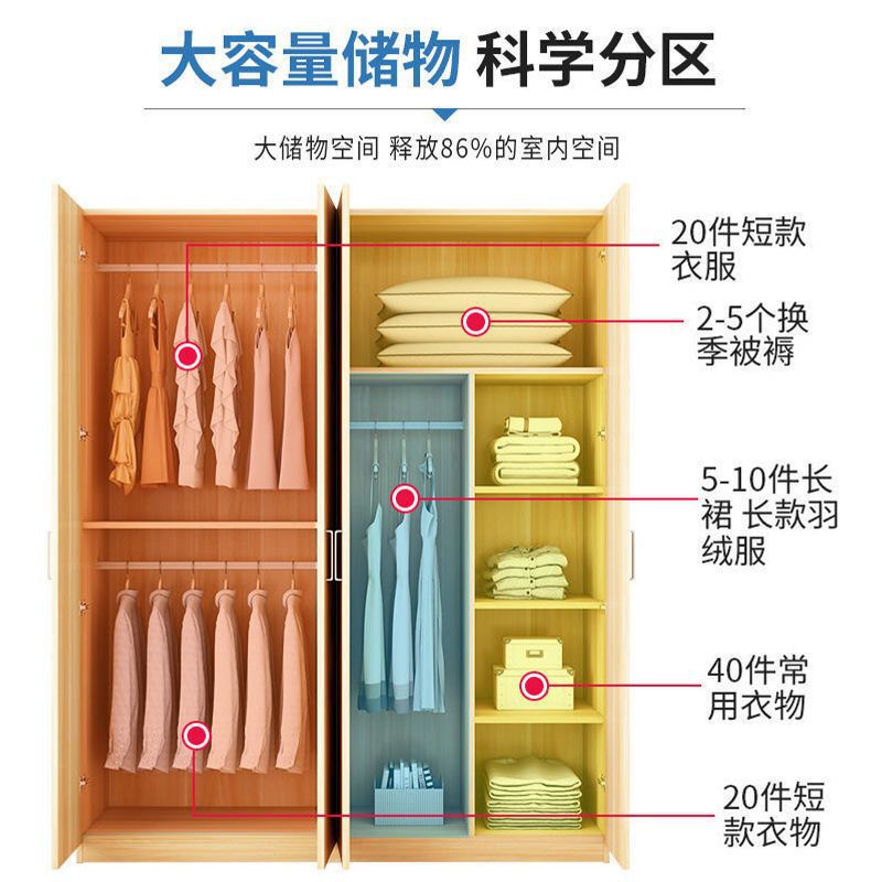 家用衣柜卧室出租房用现代简约经济质简易收纳小户型方便储物柜子|undefined