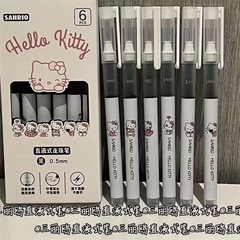 ケイティ猫直液式ボールペンins高颜値少女心ブラシ問題ペン試験用好写速乾0.5黒ペン