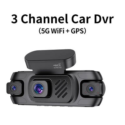 Cross-Border 3inch Ips Screen Four-Lens Four-Recording Dash Cam with Built-In Gps, Night Vision, and Wifi Multi-Lens Recording (Driving recorder) - equipped-with-cigarette-lighter-does-not-support-24-hour-parking-monitoring-three-recordingswifigps