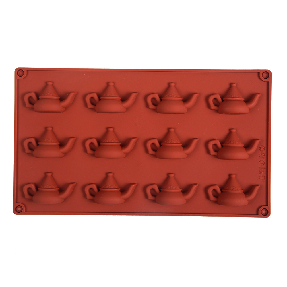12 tetera 53 molde de silicona pastel helado pudín molde de postre jabón utensilios