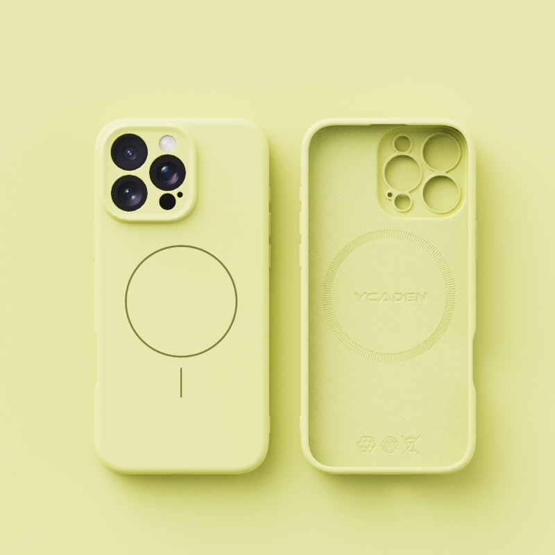 Apunción magnética líquida de círculo fino de color sólido simple para iPhone 16ProMax funda para teléfono móvil Apple 16 botón de cámara suave