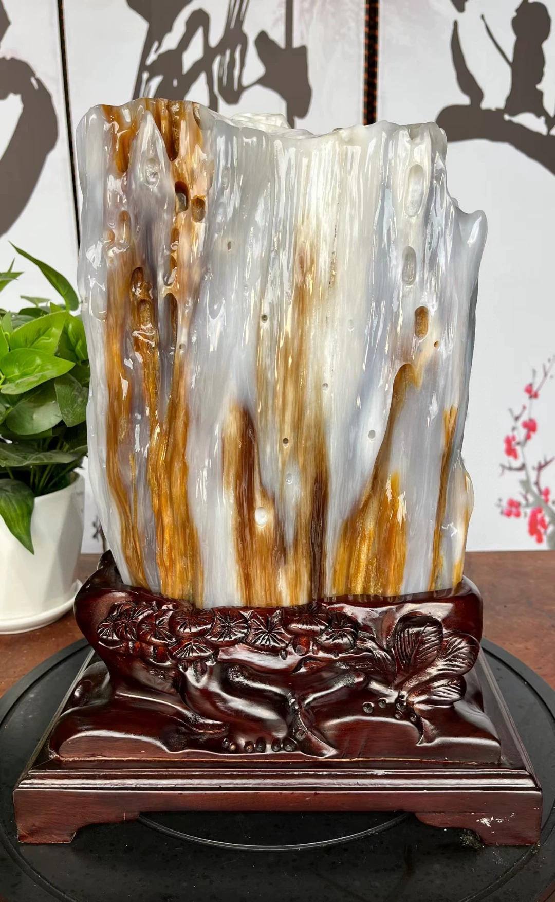 GJU8 Бирма дендритный нефритовый странный камень декоративный камень древесина нефритовый фэн-шуй каменный орнамент повседневный hcds