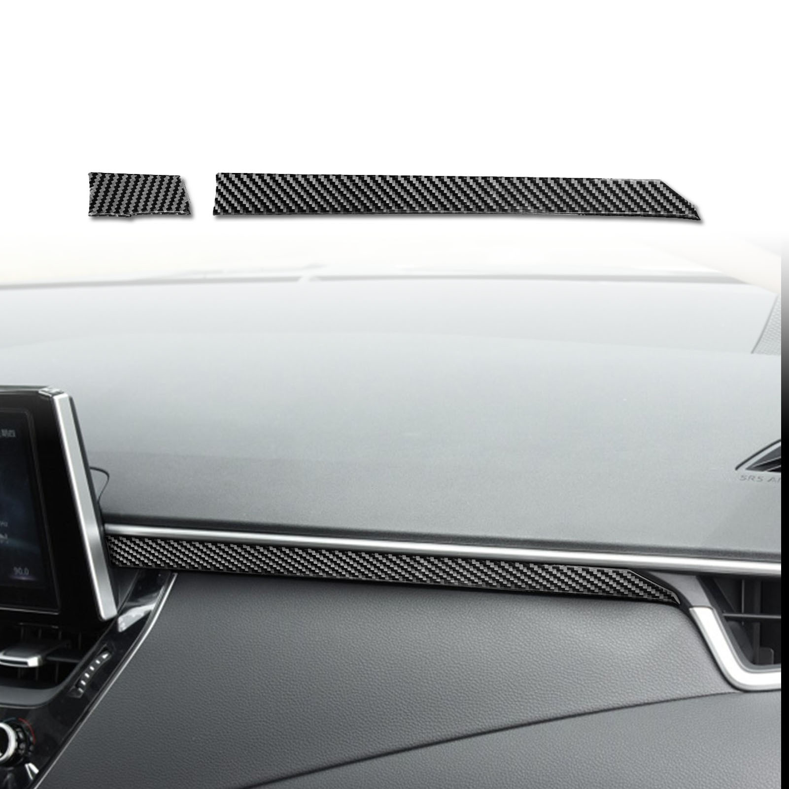 Suitable for Toyota 19-23 Corolla Rayling Rui Set of Carbon Fiber Central Control Steering Wheel Modification Decorative Stickers