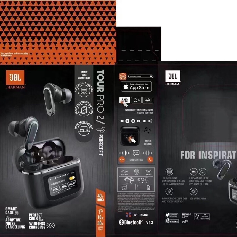 Suitable for Jbl Tourpro2 Smart Color Screen Anc Active Noise Reduction Wireless Bluetooth Headset with Long Battery Life