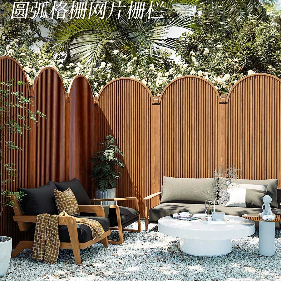 Антикоррозийный забор из цельного дерева для открытого двора, забор, садовый забор, украшение стены, перегородка для открытого двора, перила, перегородка