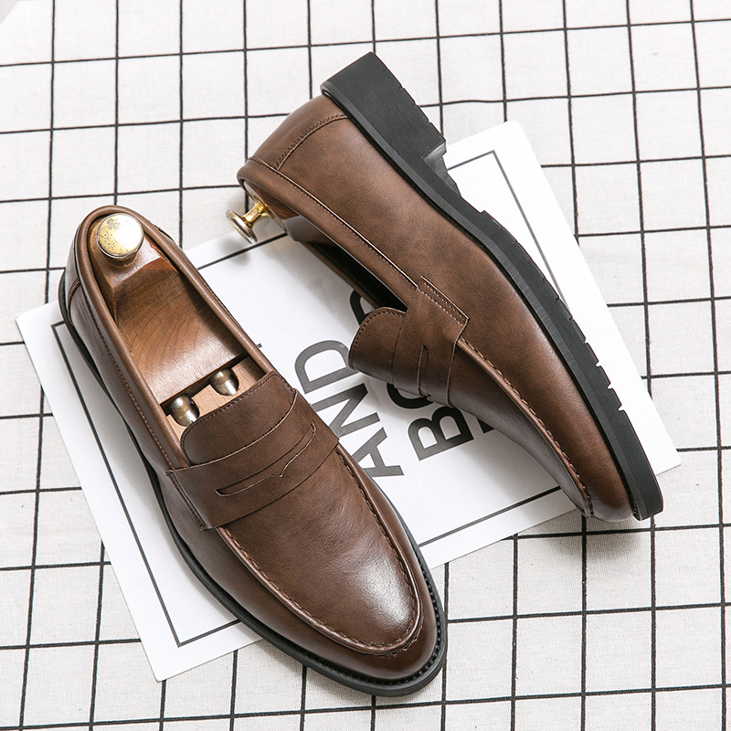 Verano superficie suave de los hombres slip-on zapatos de los hombres zapatos de cuero de la plataforma ocasional del negocio zapatos de la dama de honor del novio