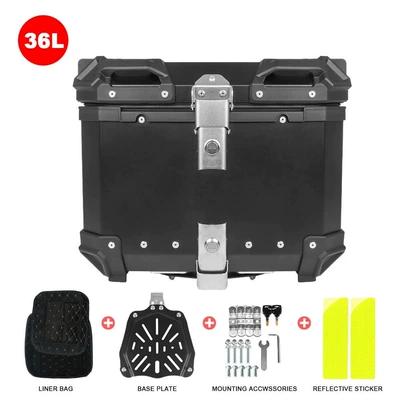 Motorcycle Universal | Motorcycle trunk - 36l-flat-tail-boxblack