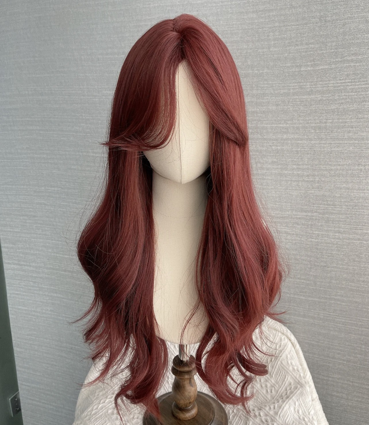 Peruca de cabello largo de mujer con una cubierta de cabello completo temperamento facial recto de cabello largo y recto Lolita cubierta de cabello flojo natural