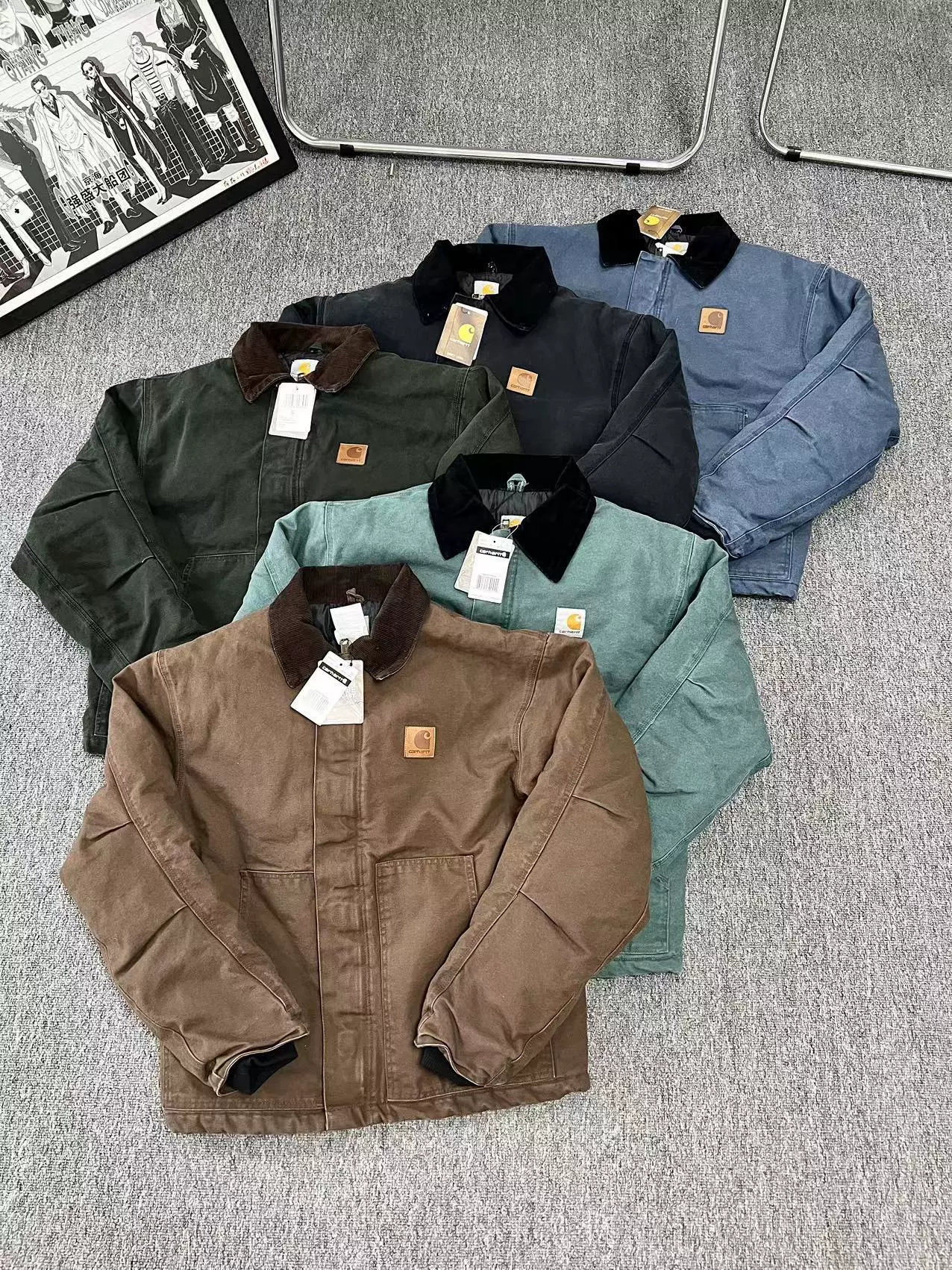 В наличии! Потолок Kaha Carte J22 Детройт хлопок пальто мыть Винтаж холст хлопок пальто куртка мужчин