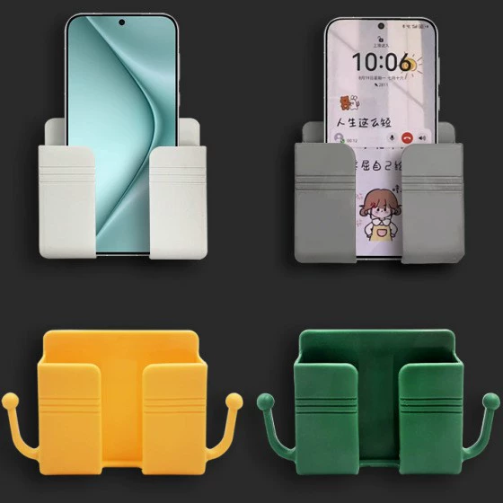 Трансграничная популярная зарядная коробка для мобильного телефона, многофункциональная настенная стойка для хранения в спальне без перфорации, настенная стойка для хранения пульта дистанционного управления