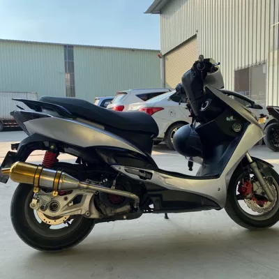 Motorcycle exhaust pipe Stainless Steel Side-Winding Hkr Gold