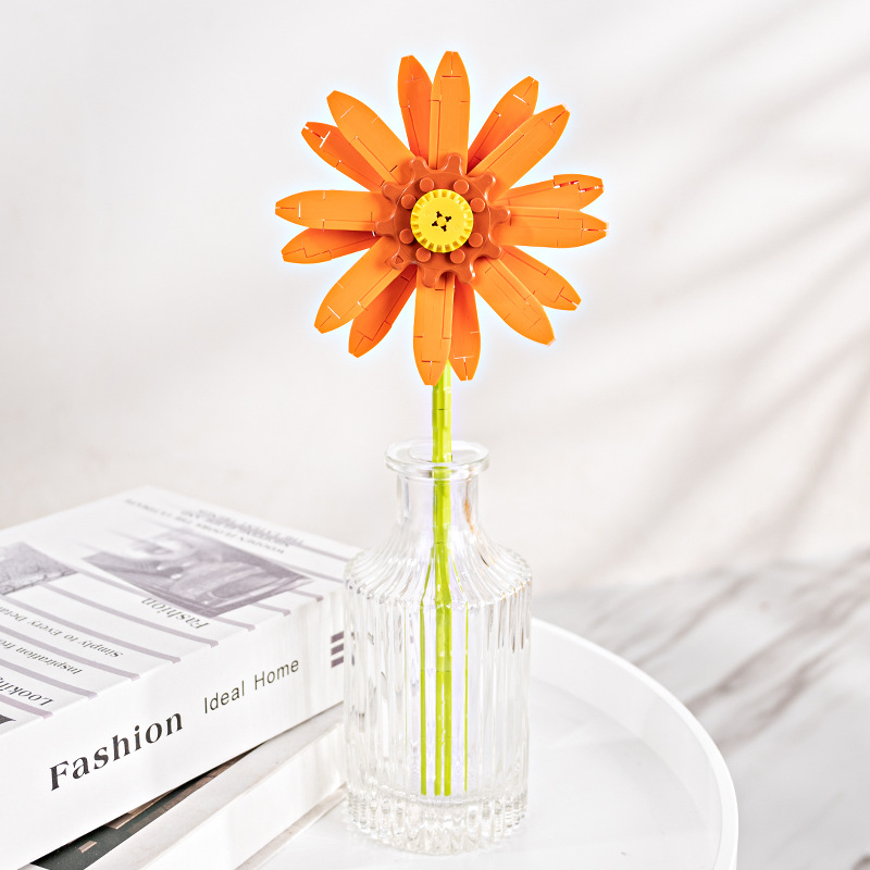 JAKI Jiaqi bloques de construcción suculenta olla montaje decoración interior simulación flor planta juguete lindo regalo la muchacha