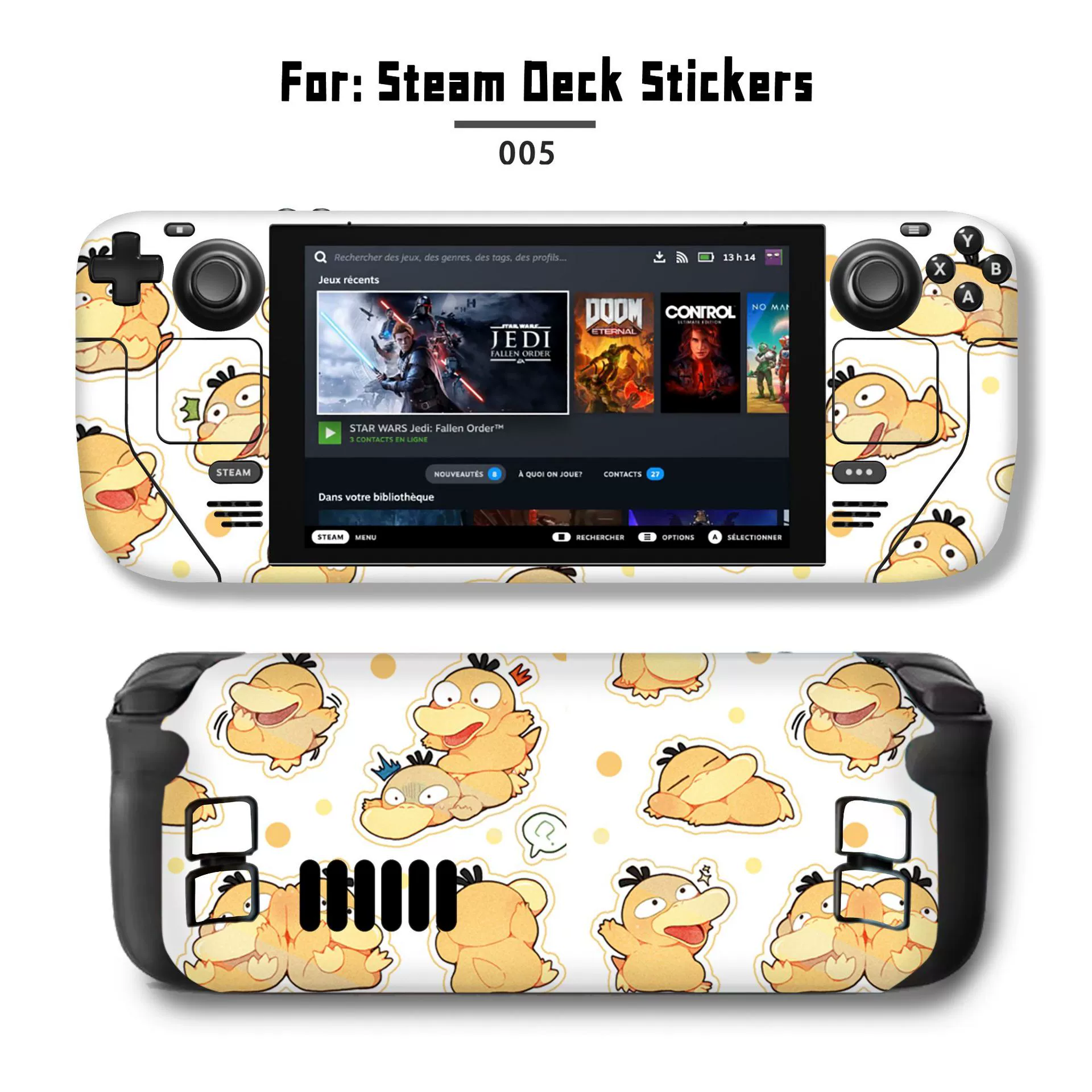 Подходит для наклейки Steam Deck, наклейка на Steam Deck Patch, Steam Panda, вручную, персональный пиксель
