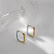 in stock wholesale two-color titanium steel earrings light luxury high-end sense does not fade earrings women ins Amazon cross-border explosions