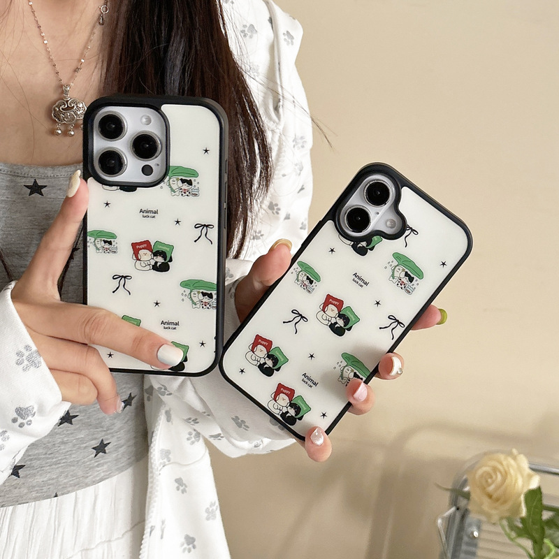 Graphic Imd Magnetic Suction Suitable for Iphone17Pro Mobile Phone Case Plastic Bag Cat Apple 16 Goya Protective Cover 13