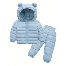 N 90169 Kids cotton padded two-piece set 中小童轻薄棉衣套