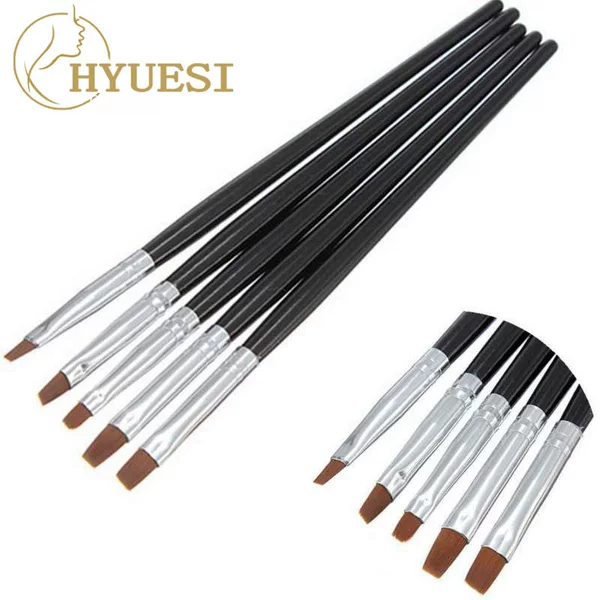 Cross-border for nail art brush 5 sets of flat head phototherapy pen French phototherapy pen
