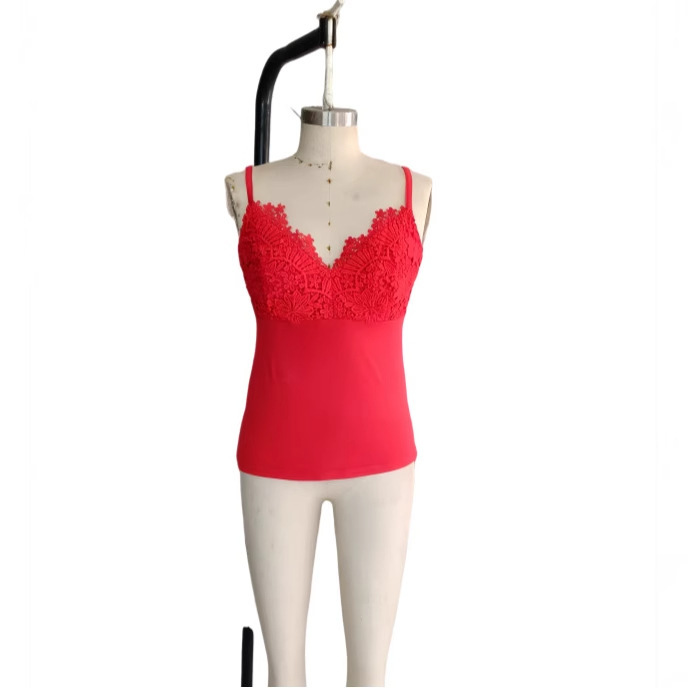 Baiya Qianhui Belly Dance Top with Straps to Cover the Belly and Protect the Waist, Mesh Splicing Bottoming Belly Dance Vest Lace