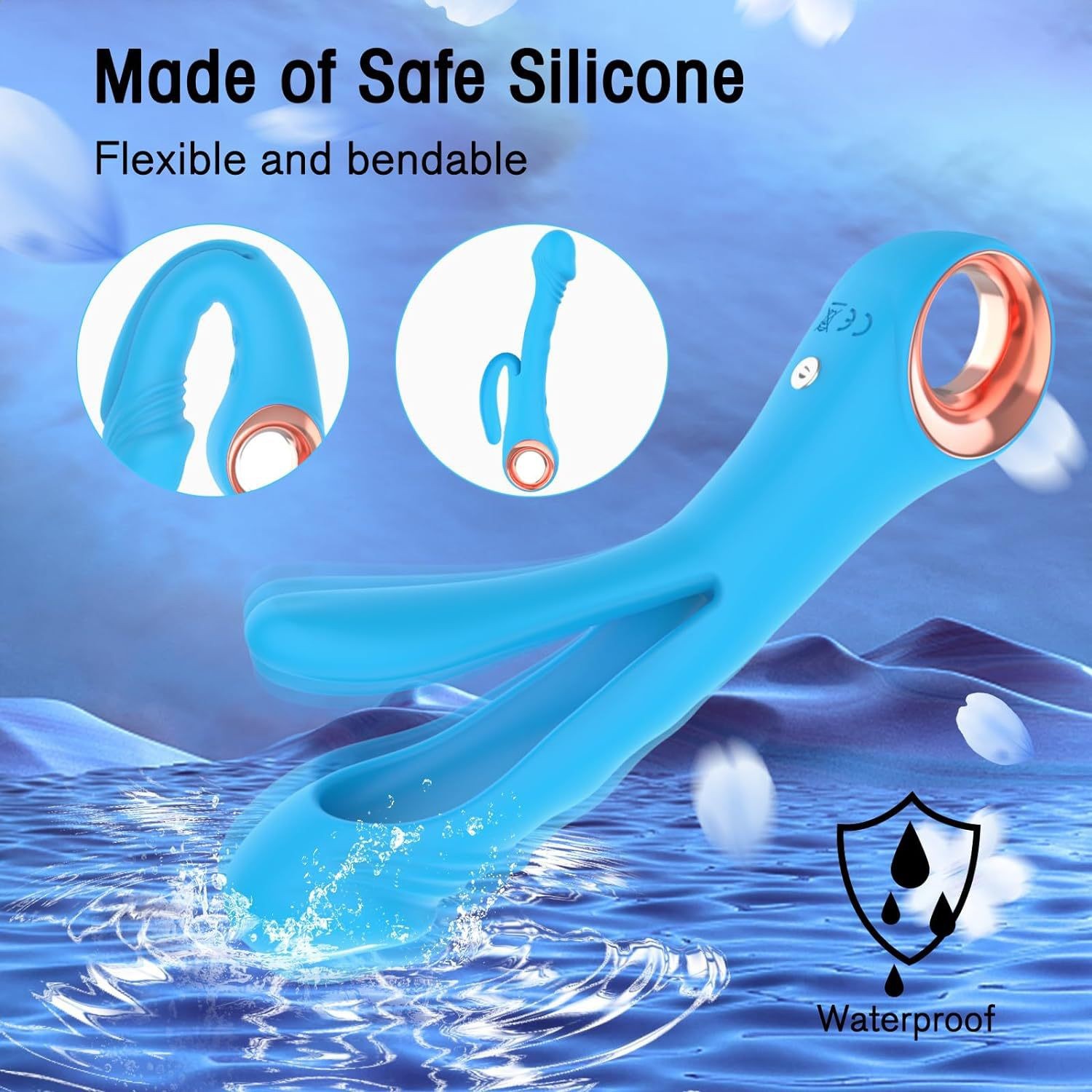 Weiblicher Dildo, gegabelter Stab, G-Punkt-Vibrationsstab mit Doppelkopf, AV-Massagestab, Masturbationsgerät für Erwachsene_voghion.com