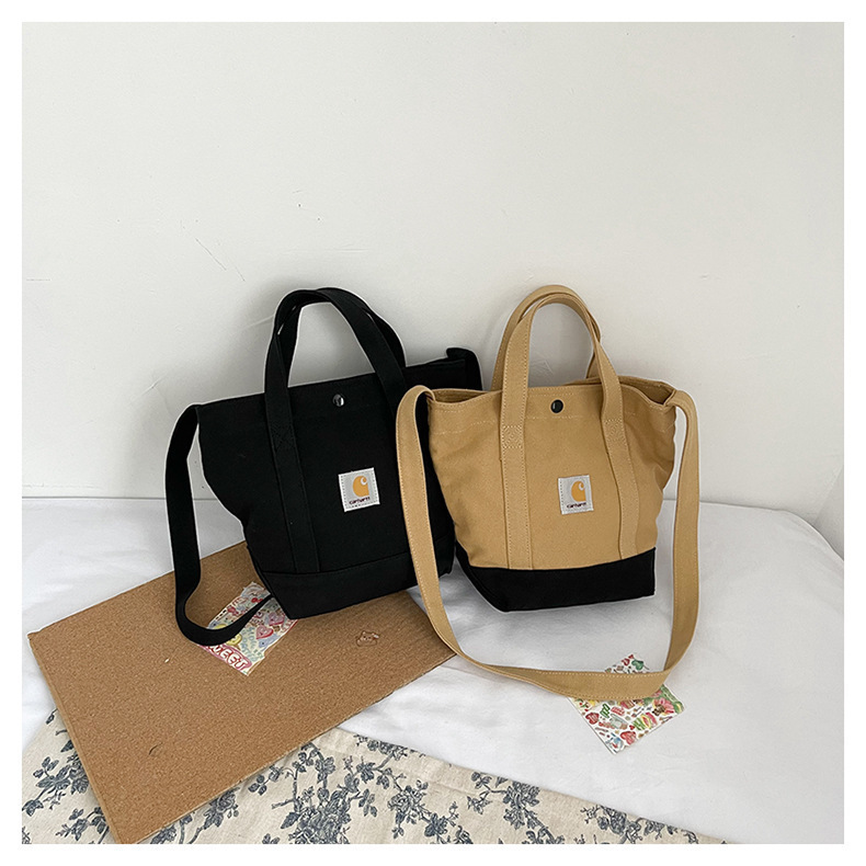 New Carhartt Trendy Workwear Single-Shoulder Tote Bag for Men and Women, Fashionable Crossbody Canvas Bag