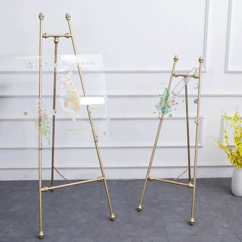 Iron European Oil Painting Shelf Display Stand Welcome Stand Photo Frame Floor Stand Photo Wedding Painting Manicure Bracket