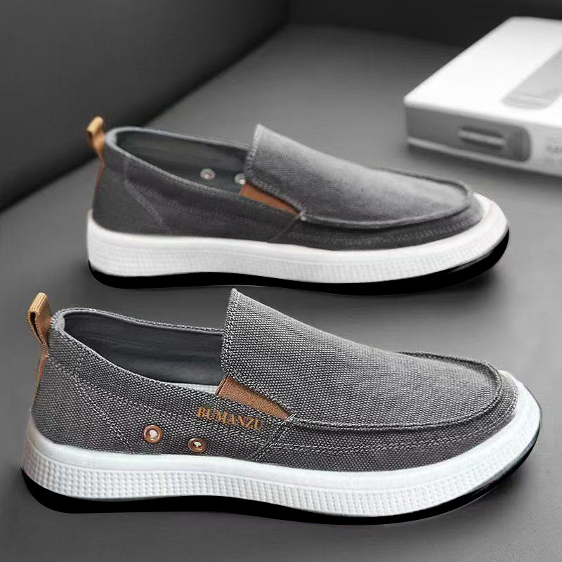 Canvas Shoes Men's New Summer Men's Casual Shoes Slip-On Slip-Ons Breathable Old Beijing Cloth Shoes Casual Men's Shoes