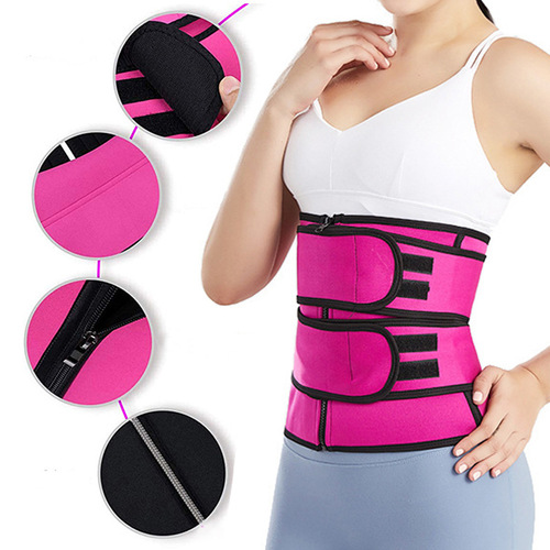 Amazon neoprene belt fitness sports tight waist training body shaping belt double belt for women