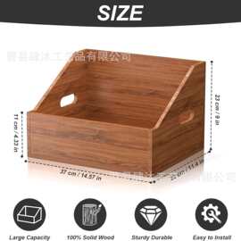 跨境木质乙烯基唱片存储箱复古唱片架相册存储收纳盒唱片收纳箱