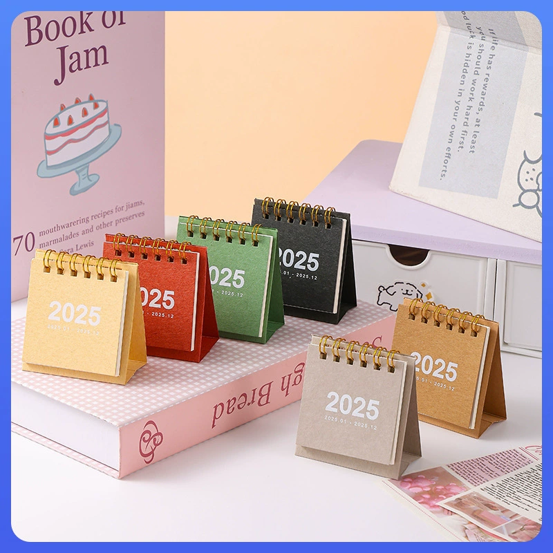 Cute small desk calendar, 2025 years