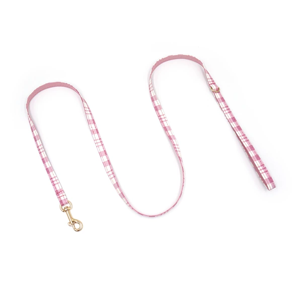Pink plaid cat rope
