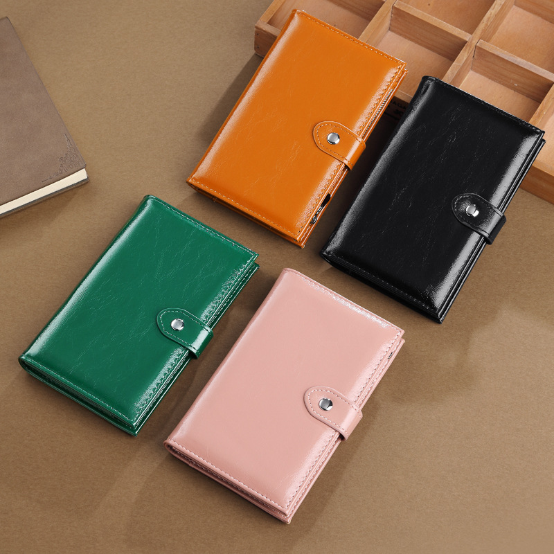 Cartera de pasaporte de cuero de cera de aceite retro Cartera de identificación multifuncional Caja de tarjeta de almacenamiento de múltiples tarjetas Carpeta de pasaporte en el extranjero RFID