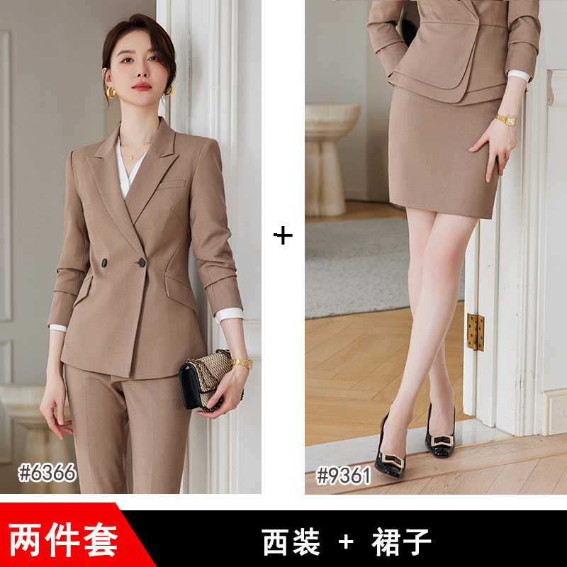 秋の職業スーツ女性長袖ホテルマネージャー正装美容院販売部工装宝石店作業服女性|undefined