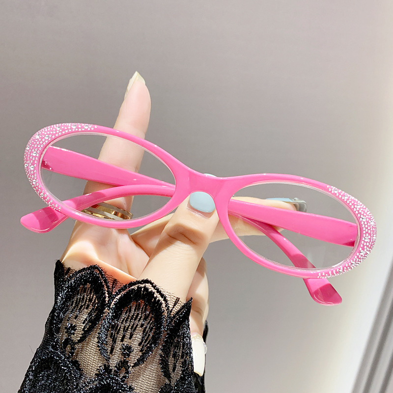 Transfronterizos europeos y estadounidenses con diamantes de moda de damas con marco pequeño anti-luz azul gafas de lector de lujo para ancianos gafas de lector de ancianos