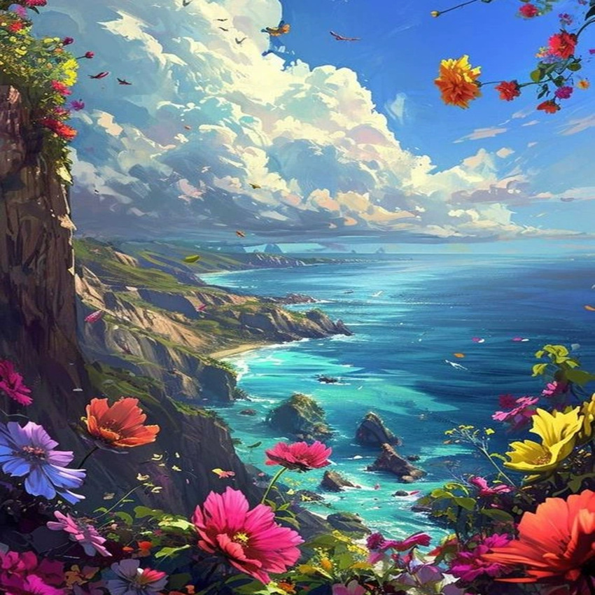 Pintura de diamantes DIY transfronteriza al por mayor, 5D, superventas, con diseño de luna junto al mar, diamantes redondos, diamantes completos, diamantes cuadrados, pintura decorativa para sala de estar