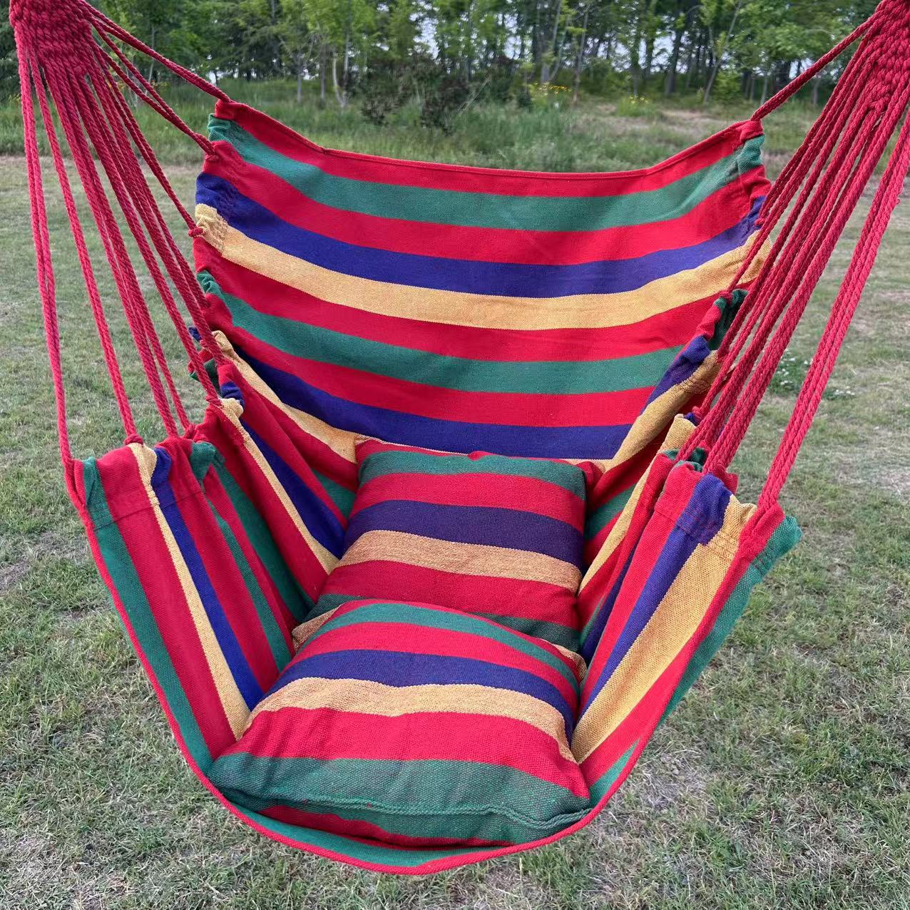 Silla colgante transfronteriza para interiores y exteriores dormitorio hamaca para estudiantes universitarios silla perezosa balcón silla de columpio para el hogar silla colgante para exteriores engrosada