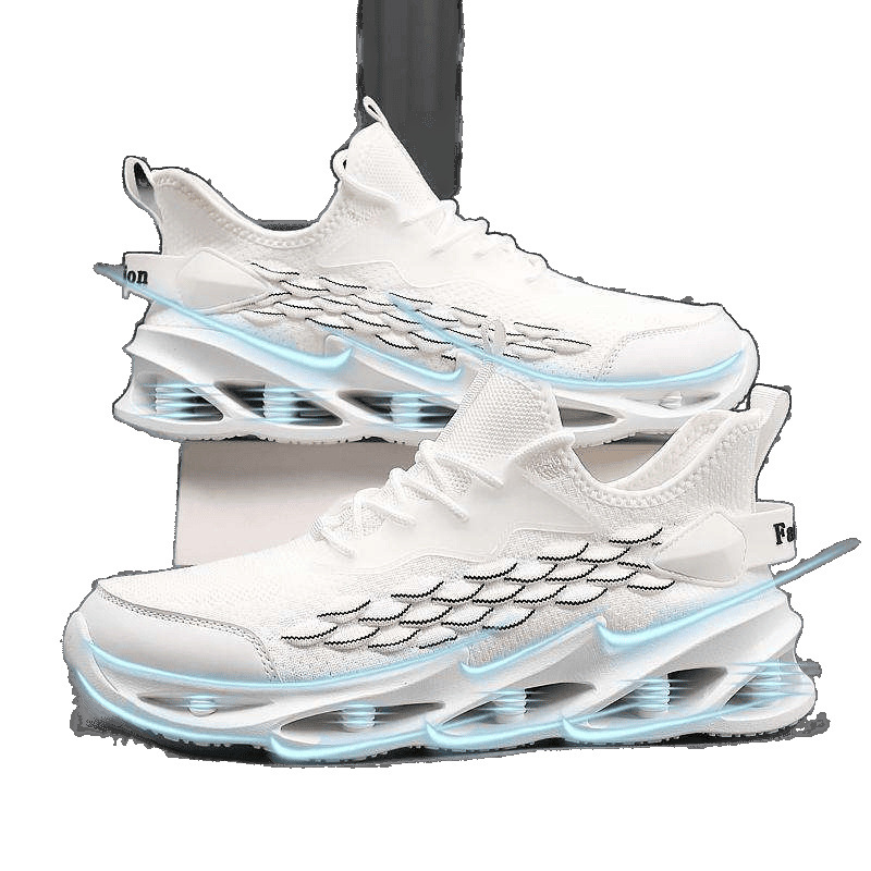 Zapatos de hombre de coco Putian transpirables de verano, deportes de tejido volador, correr, desodorante, resistente al desgaste, amortiguador, zapatos de moda con hoja