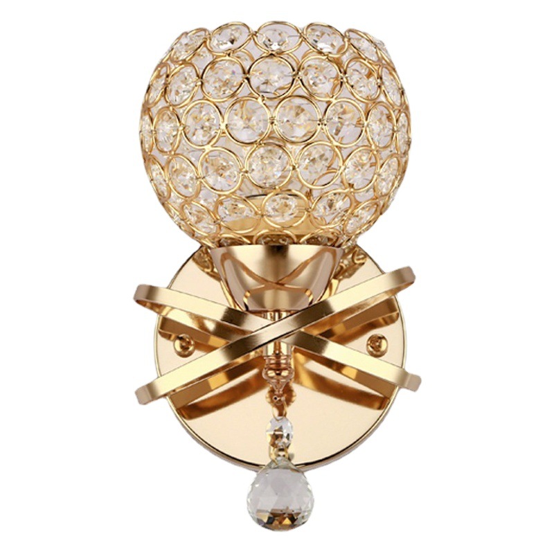 Moderno simple creativo acogedor dormitorio lámpara de pared de hierro codo lámpara de pared de cristal comedor sala de estar pasillo lámpara