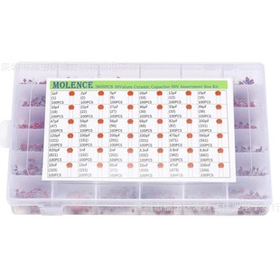 3600PCS 36 kinds of ceramic capacitor combination 1PF-100nF 50V commonly used ceramic capacitor boxed