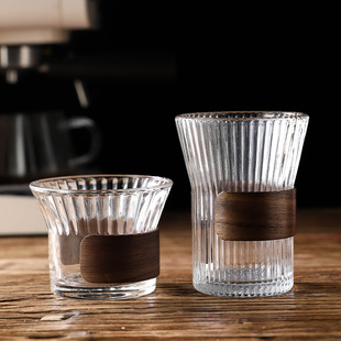 Hanging Ear Coffee Cup Ice American Style Latte Cup High Color Value High Sense Women's Exquisite Tea Cup Household Glass Drinking Cup