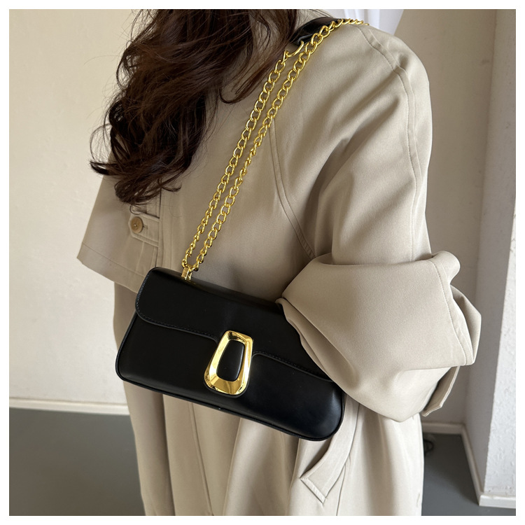 280g Weight Synthetic Leather Lining Material Magnetic Buckle Closure Type Single Shoulder Strap Strap Type Shoulder Bag, Crossbody Bag Bags Type Daily Occasion Pu Leather Material Solid Color Pattern All Seasons Season Women's Gender Streetwear Style Square Shape Medium Size Women's Medium Pu Leather Solid Color Streetwear Square Magnetic Buckle Shoulder Bag Crossbody Bag 11