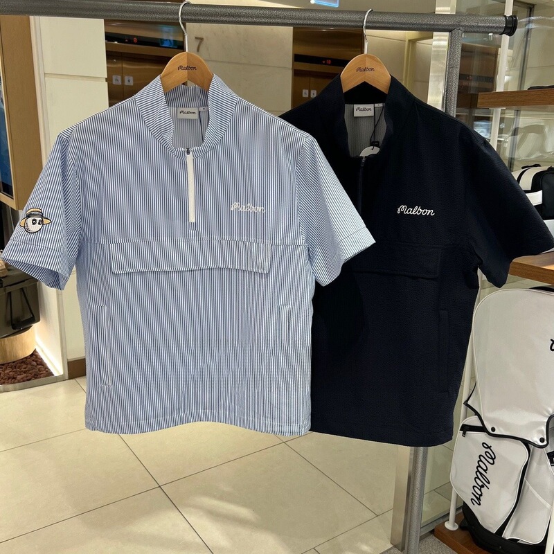 25 New Korean Style Men's Golf Clothing Short-Sleeved Versatile Sports Tops Casual Sweatshirts Trendy and Breathable