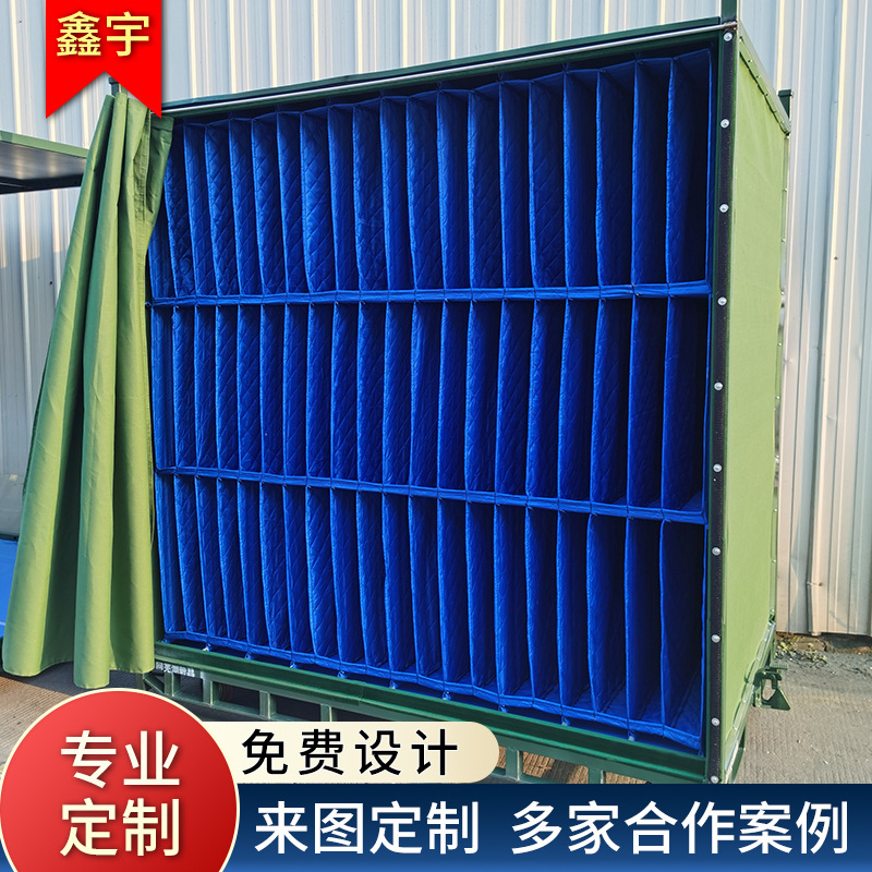 汽车零件周转车夹棉布立体布袋车间台车分格布袋料架布袋厂家