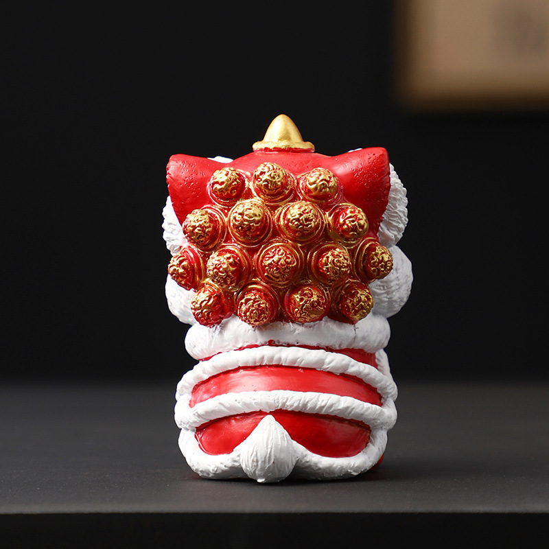 National style red festive lion dance ornaments to send customers to foreigners high-level sense handicraft gift creative birthday gift