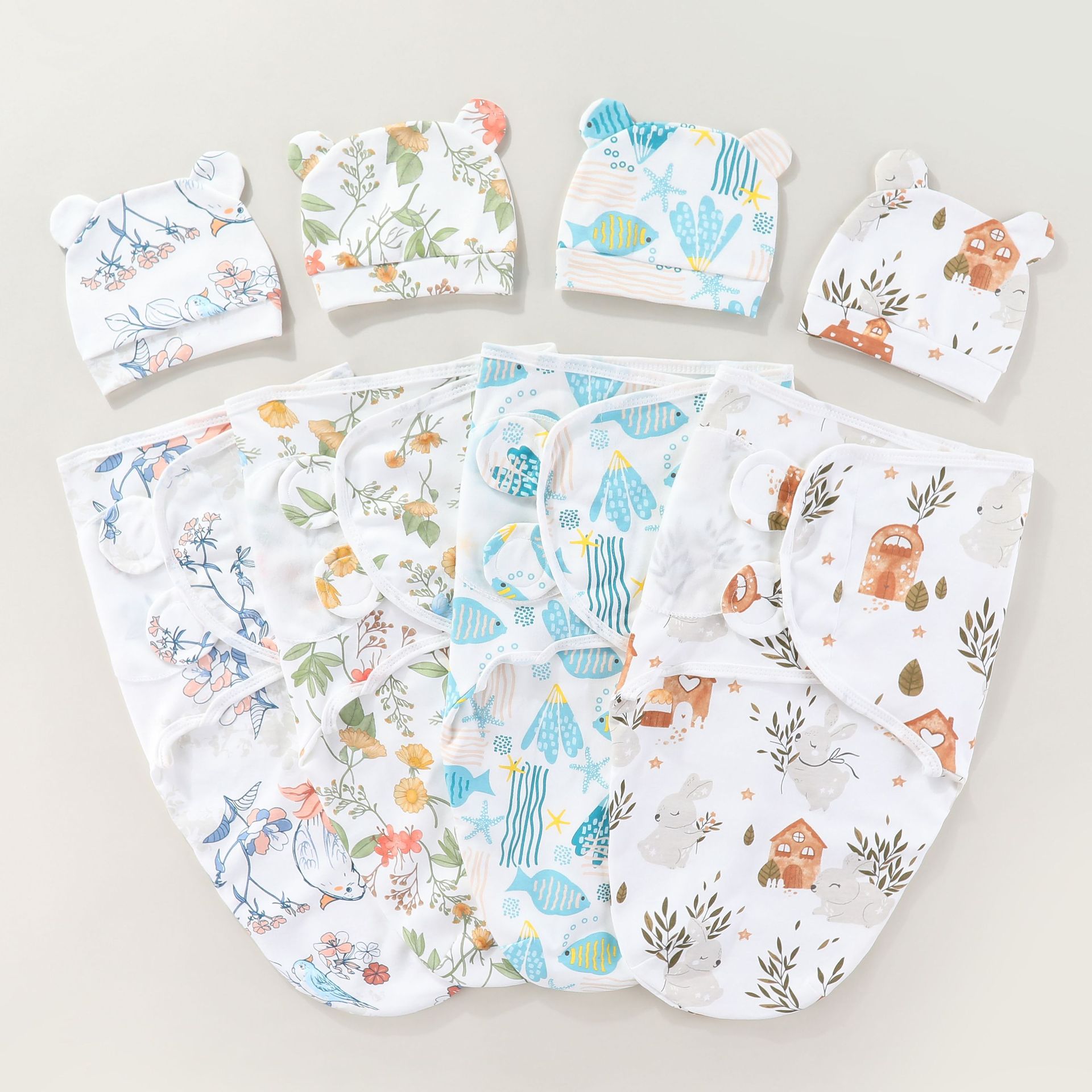 Newborn baby single bag swaddling cotton quilt baby towel bag spring summer autumn delivery room four seasons