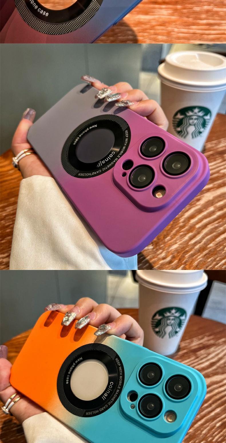 68g Weight iPhone Applicable Brands Silica Gel Material Letter, Color Block Pattern INS Style Style Ins Style Letter Color Block Silica Gel   Phone Cases